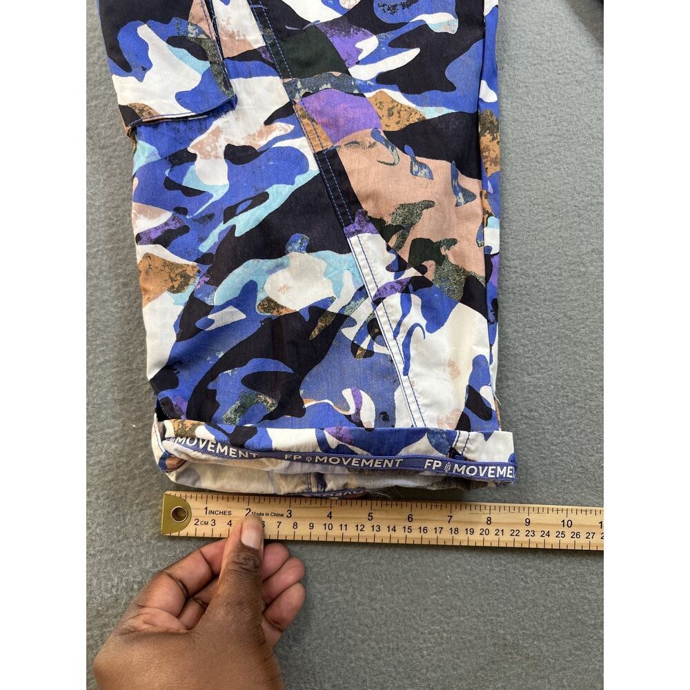 NEW Free People Movement Mesmerize Me Pants Large Violet Camo Women’s - Picture 11 of 13